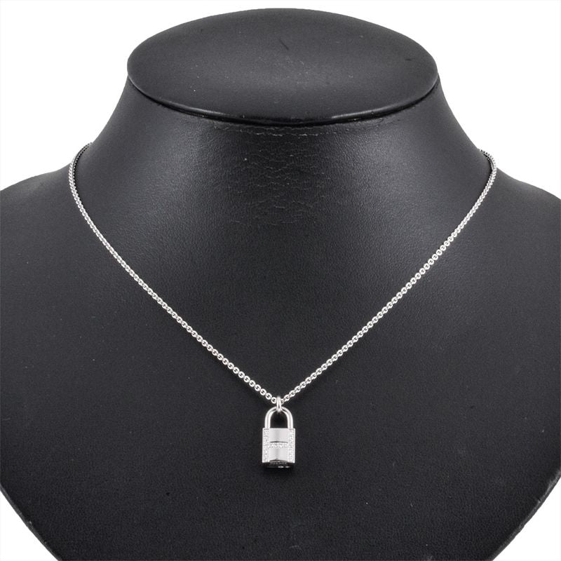 Hermes Amulet Cadenas Necklace 18K White Gold 9.4 g Diamond — view 7