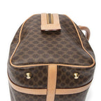 Celine Vintage Small Boston Brown Beige Macadam Canvas AB — view 9