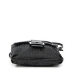 Fendi Small Flap Crossbody Black Zucchino Canvas — view 7