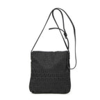 Fendi Small Flap Crossbody Black Zucchino Canvas — view 6