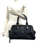 Dior Handbag Leather Black Gold Hardware Cannage — view 4