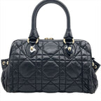 Dior Handbag Leather Black Gold Hardware Cannage — view 2