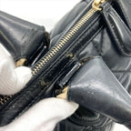 Dior Handbag Leather Black Gold Hardware Cannage — view 9