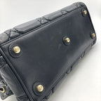 Dior Handbag Leather Black Gold Hardware Cannage — view 5
