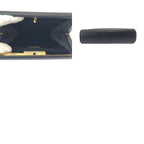 Prada Vintage Saffiano Logo Black Gold Hardware Leather Second Bag Clutch — view 9