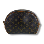 Louis Vuitton Shoulder Bag Blois Monogram Leather Brown Pochette — view 3