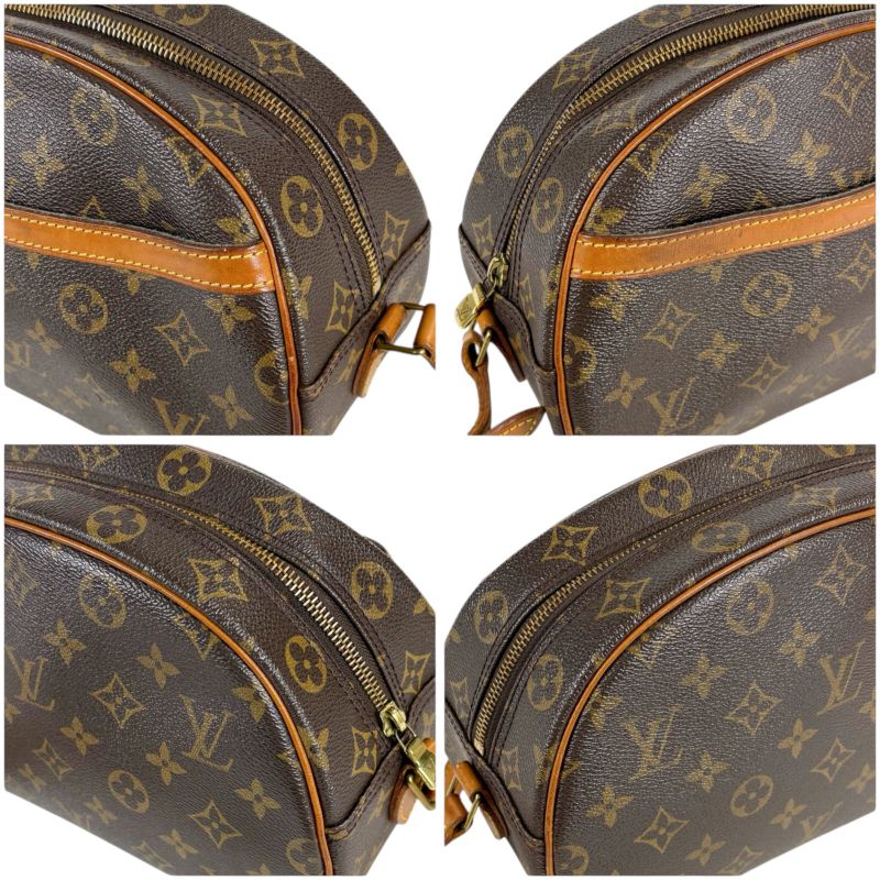 Louis Vuitton Shoulder Bag Blois Monogram Leather Brown Pochette — view 5