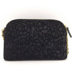 Chanel Chain Shoulder Pouch Velvet Black — view 2