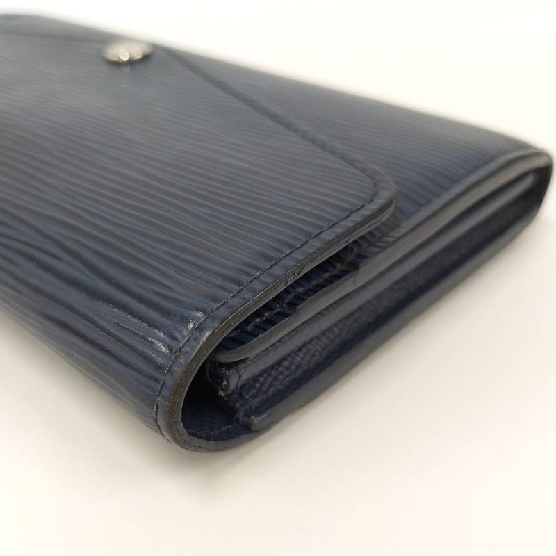 Louis Vuitton Long Foldable Wallet Portefeuille Sarah Epi in Indigo Blue — view 5