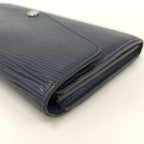 Louis Vuitton Long Foldable Wallet Portefeuille Sarah Epi in Indigo Blue — view 5