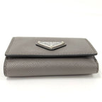 Prada Trifold Wallet Saffiano Leather Graige 2 Mh042 — view 5