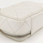 Chanel Chain Shoulder Bag Quilted Coin Case Lambskin White Ap2738 — view 5
