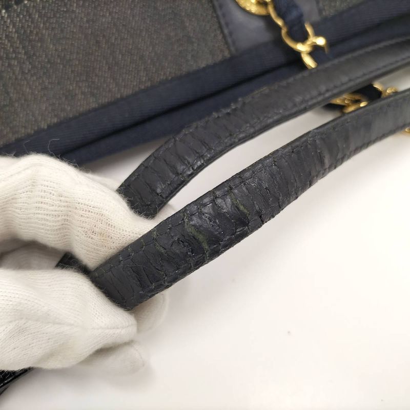 Chanel Deauville MM Tote Bag Denim Blue — view 8