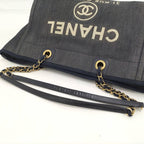 Chanel Deauville MM Tote Bag Denim Blue — view 7