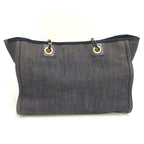 Chanel Deauville MM Tote Bag Denim Blue — view 2