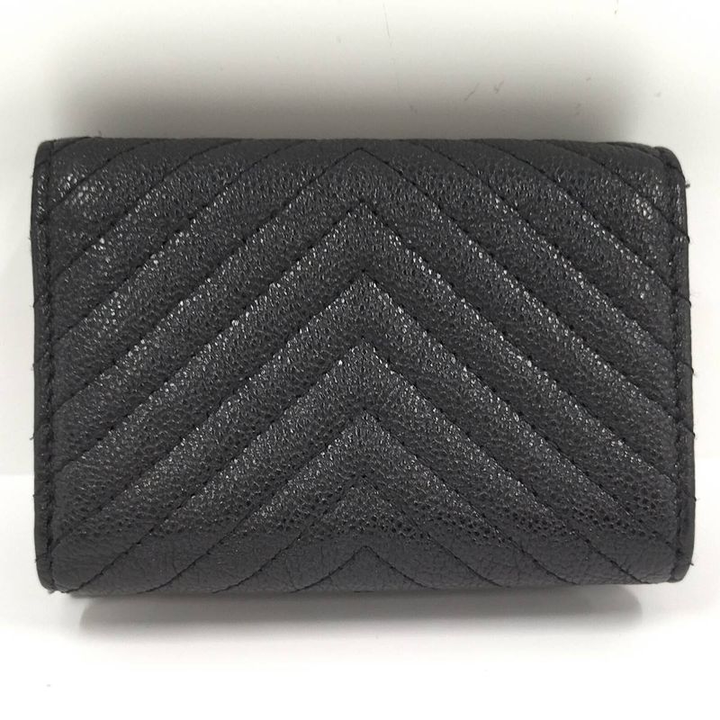 Chanel Trifold Compact Wallet Boy Leather Black — view 4