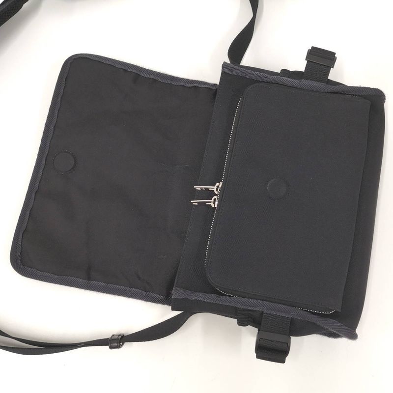 Celine Messenger Body Cross Bag Shoulder Canvas Black dmt — view 8