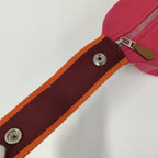 Hermes Brid a Black PM Handbag Vanity Pouch Canvas Pink — view 8