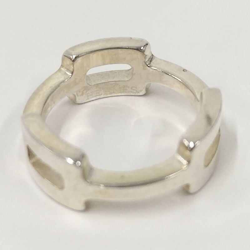 Hermes Silver Ring H Motif SV 925 Size 47 — view 8