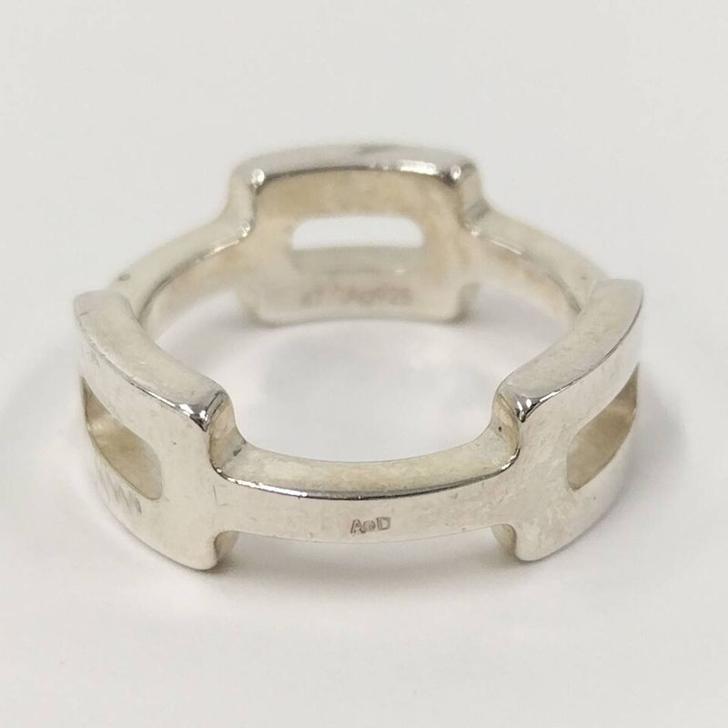 Hermes Silver Ring H Motif SV 925 Size 47 — view 3