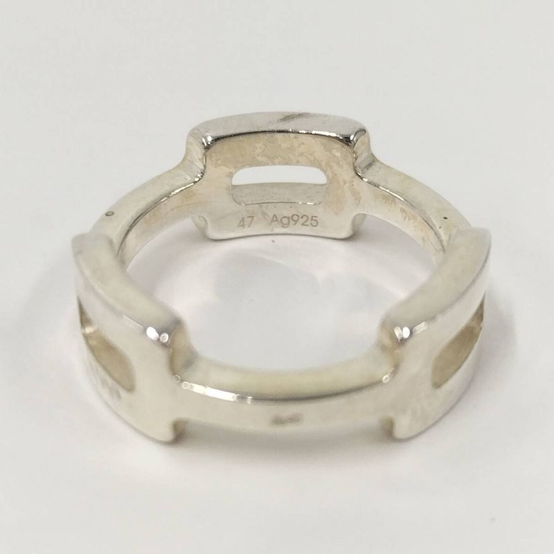 Hermes Silver Ring H Motif SV 925 Size 47 — view 7