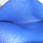 Hermes Rms Card Case Leather Blue Stamped — view 9