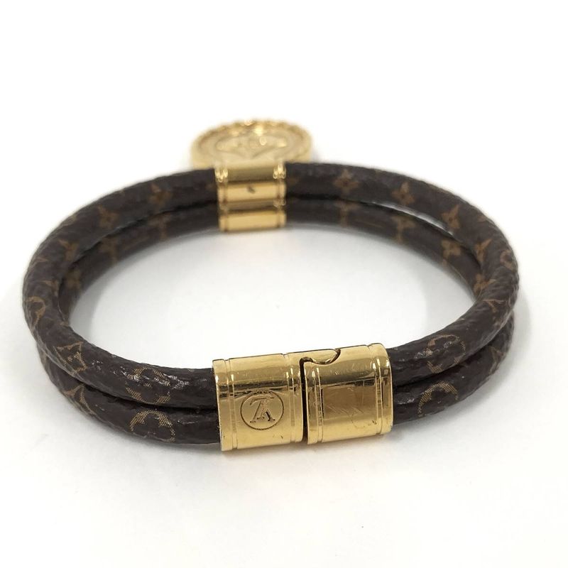 Louis Vuitton Bracelet Zodiac Rat Mouse Monogram Leather Plated Brown — view 4