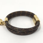 Louis Vuitton Bracelet Zodiac Rat Mouse Monogram Leather Plated Brown — view 6
