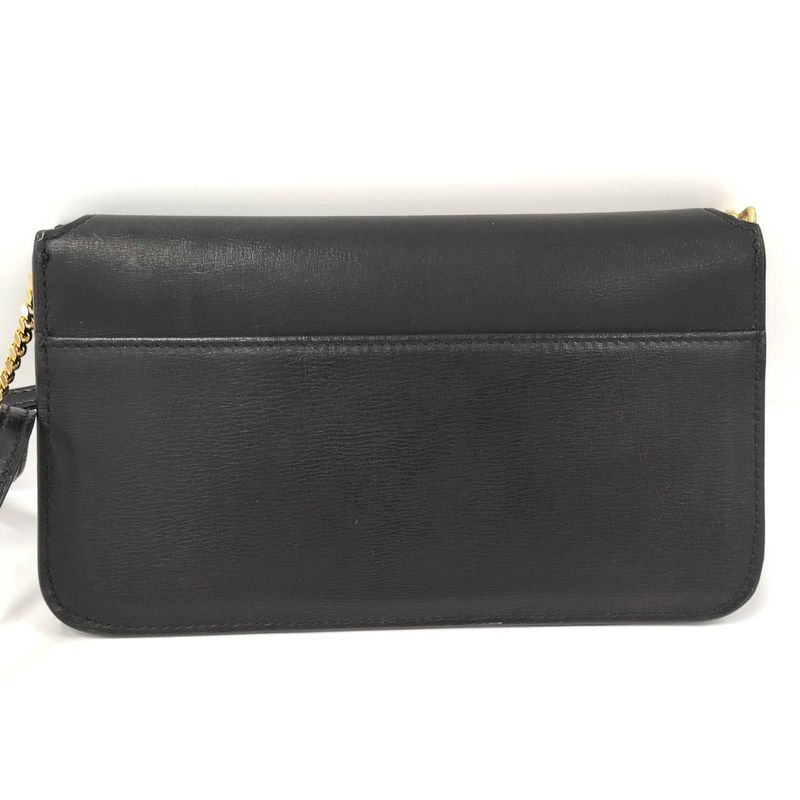 Saint Laurent Phone Shoulder Bag YSL Leather Black — view 2