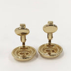 Christian Dior Earrings with Plated Gold Logo Motifs — view 5