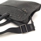 Bottega Veneta 2-Way Shoulder Bag Business Intrecciato Leather Black — view 5