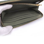 Loewe Repeat Anagram Round Zipper Long Wallet Leather Green C499 T12 — view 8