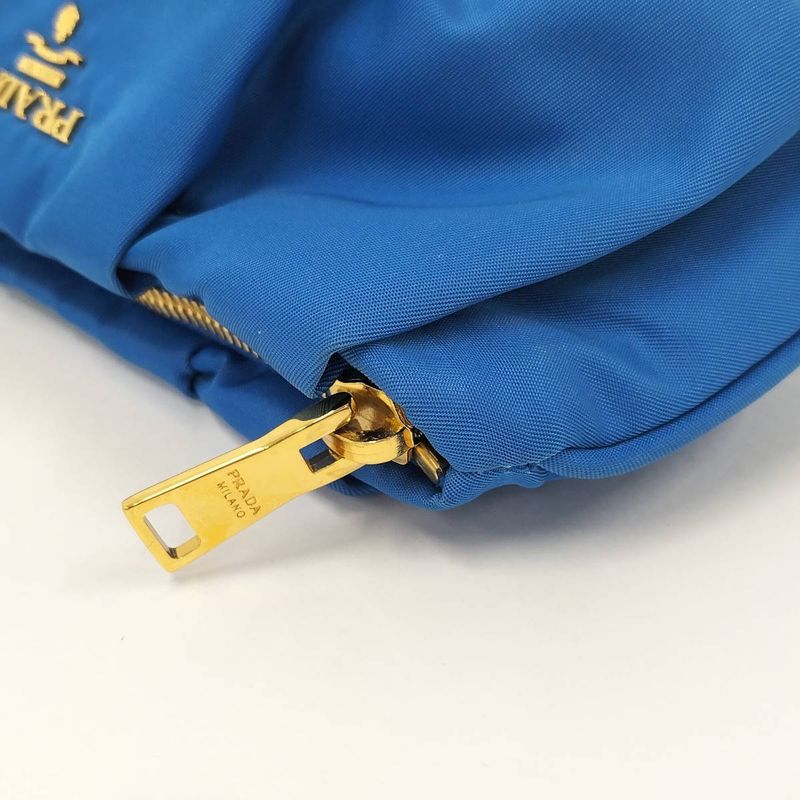 Prada Pouch Nylon Blue 1 N1503 — view 6