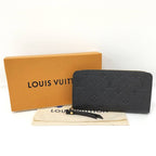 Louis Vuitton Zippy Wallet Round Zipper Long Monogram Empreinte Noir — view 9