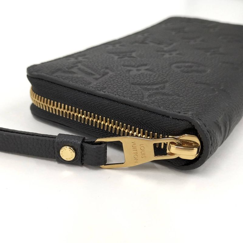 Louis Vuitton Zippy Wallet Round Zipper Long Monogram Empreinte Noir — view 5