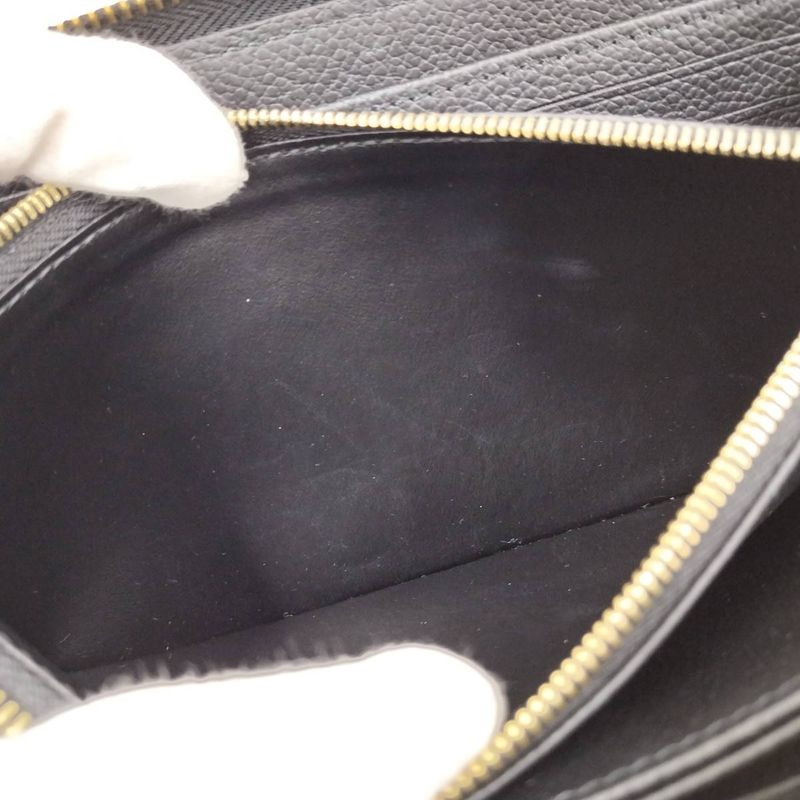 Louis Vuitton Zippy Wallet Round Zipper Long Monogram Empreinte Noir — view 8