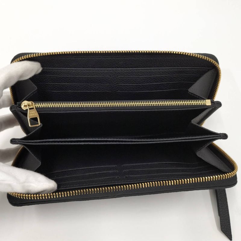 Louis Vuitton Zippy Wallet Round Zipper Long Monogram Empreinte Noir — view 2