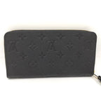 Louis Vuitton Zippy Wallet Round Zipper Long Monogram Empreinte Noir — view 3