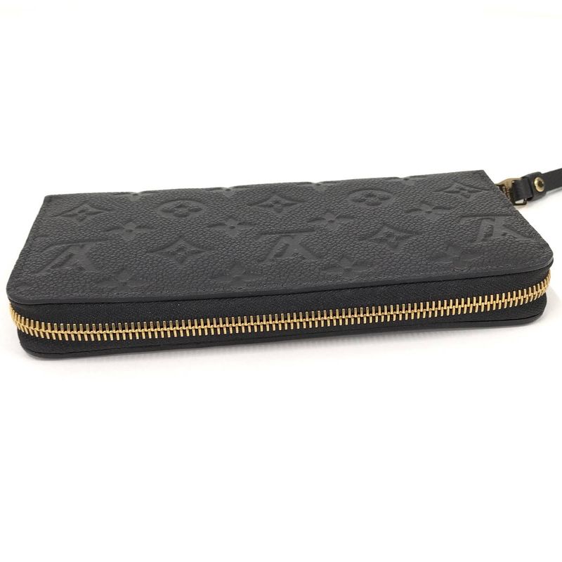 Louis Vuitton Zippy Wallet Round Zipper Long Monogram Empreinte Noir — view 6