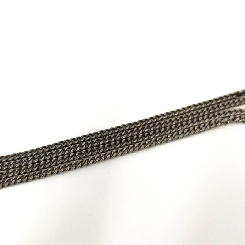 Chanel Necklace Coco Rhinestone Plated Silver 09 — view 5