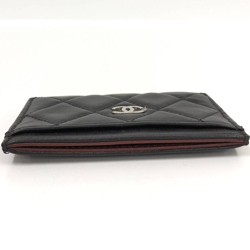 Chanel Classic Card Case Holder Quilted Leather Black Ap0213 — view 7
