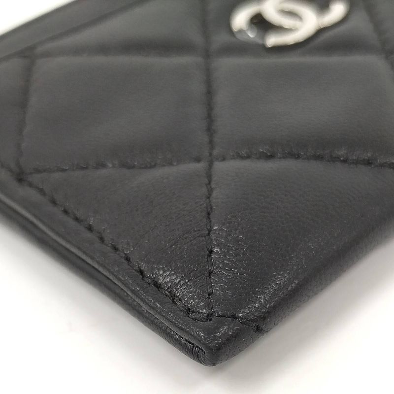 Chanel Classic Card Case Holder Quilted Leather Black Ap0213 — view 4