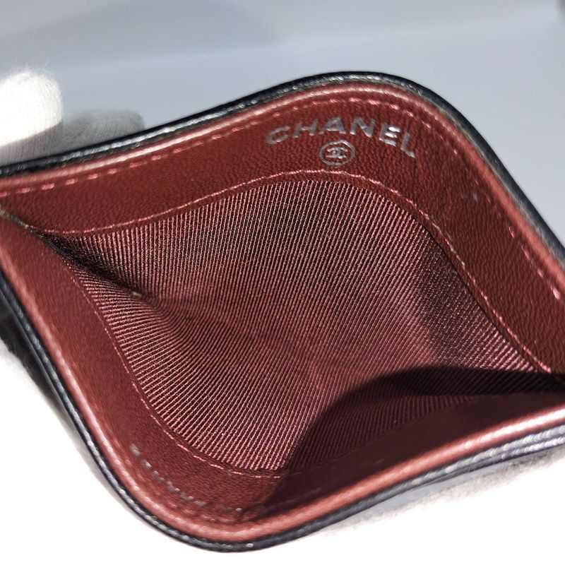 Chanel Classic Card Case Holder Quilted Leather Black Ap0213 — view 9