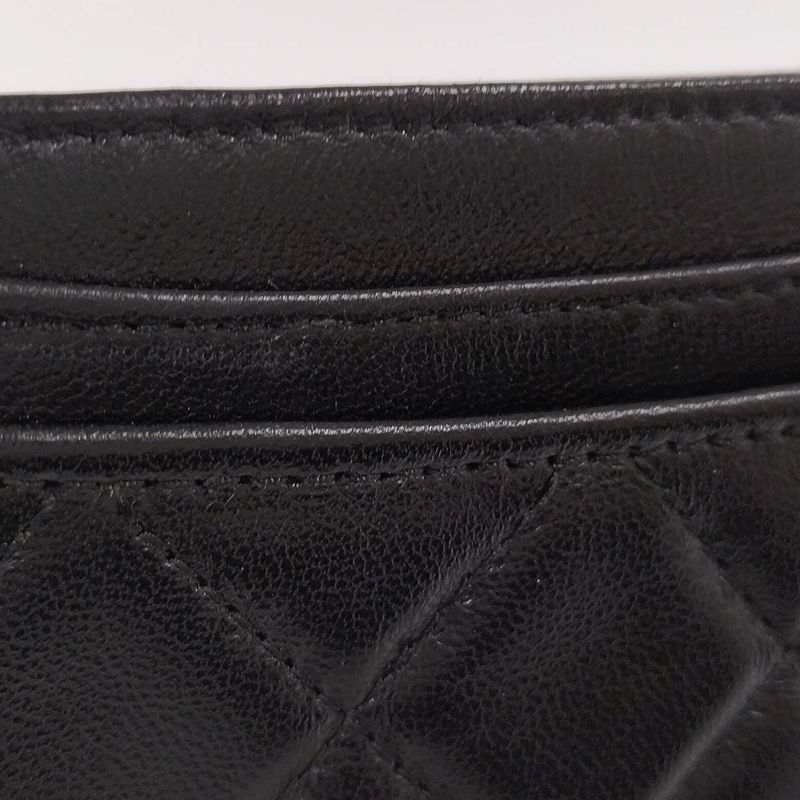 Chanel Classic Card Case Holder Quilted Leather Black Ap0213 — view 6