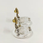 Chanel Earrings Coco Mark Turnlock Plated Silver 97 — view 6