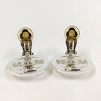 Chanel Earrings Coco Mark Turnlock Plated Silver 97 — view 5