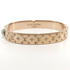 Louis Vuitton Cuff Nanogram Bracelet S Size Plated Silver Pink — view 4