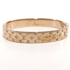 Louis Vuitton Cuff Nanogram Bracelet S Size Plated Silver Pink — view 5