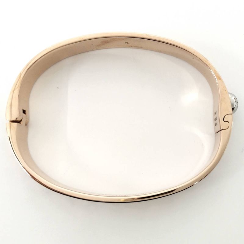 Louis Vuitton Cuff Nanogram Bracelet S Size Plated Silver Pink — view 6