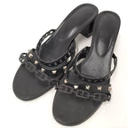 Hermes Sandals Ajaccio Chaine D'ancre Leather Black Size 38 — view 6